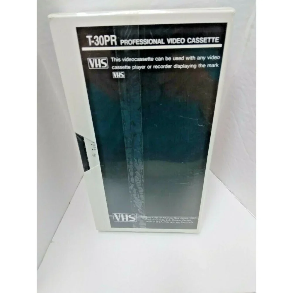New SONY‎ T-30PR VHS Professional Grade Video Cassette VINTAGE Factory Sealed!